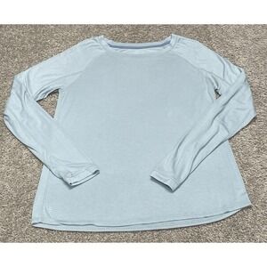 Free Fly Womens Shirt Sz L Bamboo Shade Long Sleeve ll Thumb Holes Crew Neck